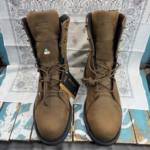 NWT WORX by Red Wings Axil 8-inch Waterproof CSA Safety Toe Work Boot Mens 10.5W - Picture 3 of 10